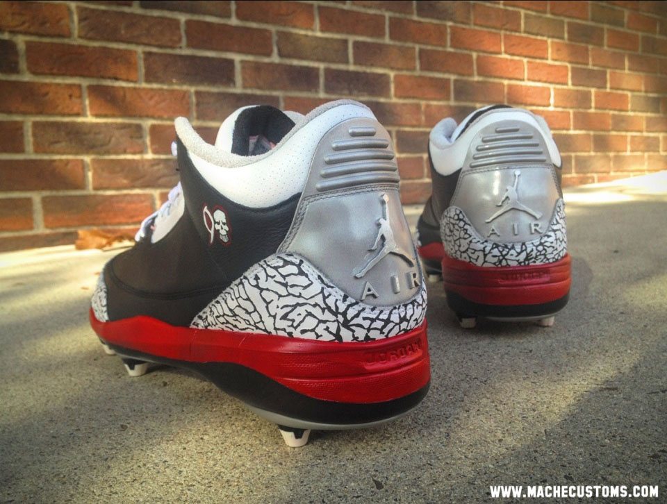 Air Jordan 3 Cleats for Darnell Dockett by Mache Custom Kicks (4)