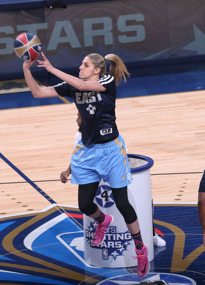 Elena Delle Donne wearing Nike Zoom HyperRev Kay Yow