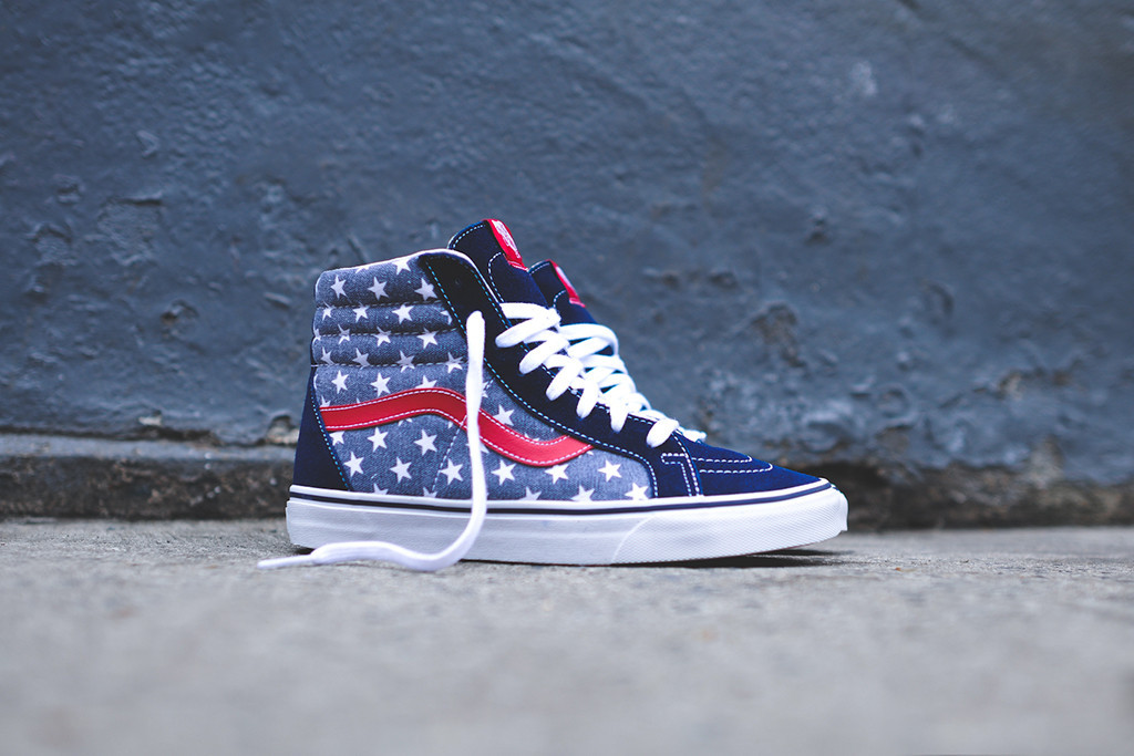 vans sk8 hi american flag