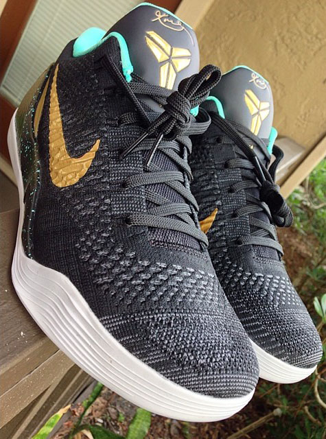 NIKEiD Kobe IX 9 Elie Low Black/Gold-Teal