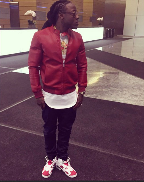 Ace Hood wearing Air Jordan VI 6 Carmine