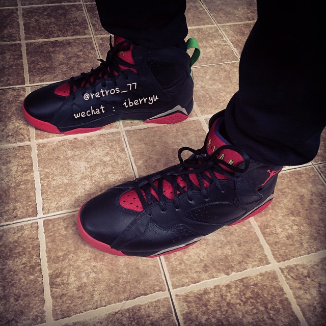 jordan 7 marvin the martian on feet