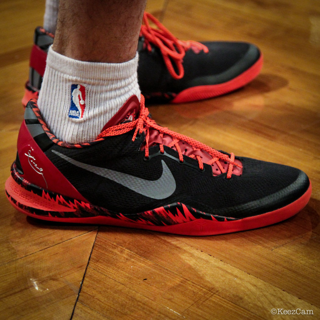 SoleWatch // Up Close At Barclays for Nets vs Pistons - Luigi Datome wearing Nike Kobe 8 Philippines Pack