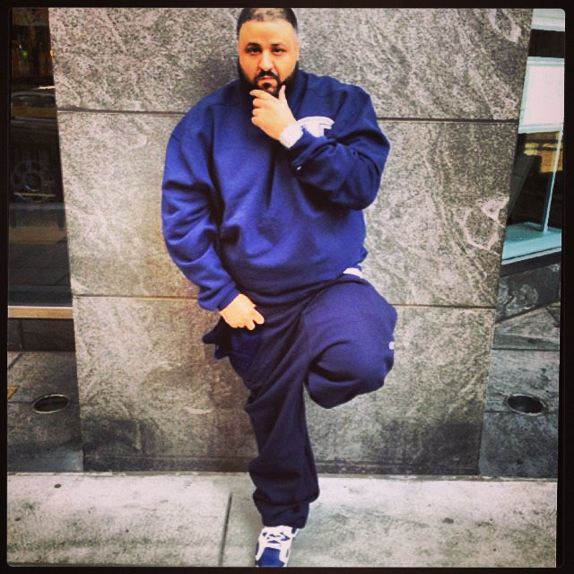 DJ Khaled wearing Air Jordan 6 VI Retro Olympic