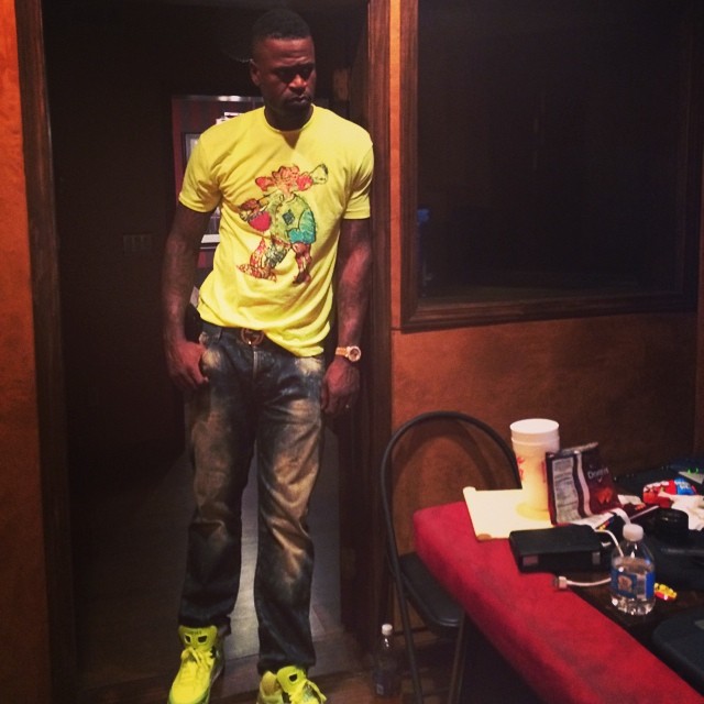 Stephen Jackson wearing Jordan Spizike BHM