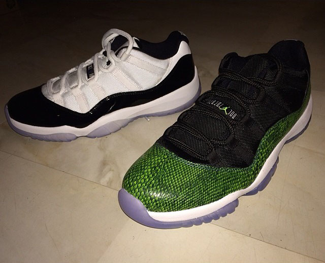 Fabolous Picks Up Air Jordan XI 11 Low Green Snake & Concord