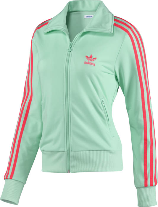 adidas Originals D S Trefoil Firebird Track Top - Clear Mint/Turbo - O57514