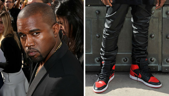 Kanye West Wears Air Jordan 1 Black/Red | Sole Collector