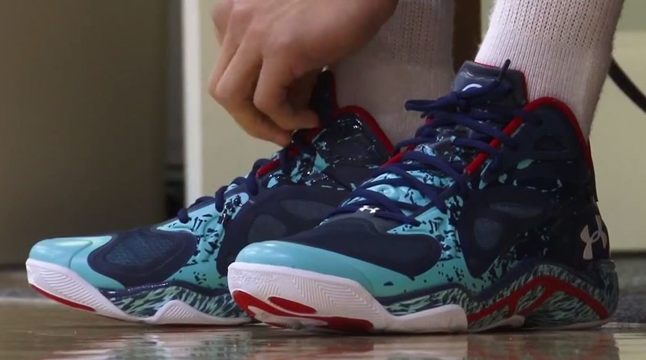 Stephen Curry wearing All-Star Under Armour Anatomix Spawn Low