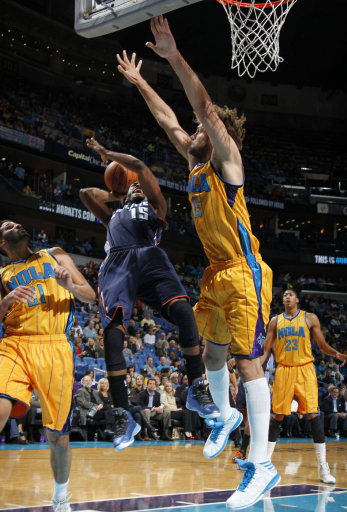 Robin Lopez wearing adidas Crazy Shadow