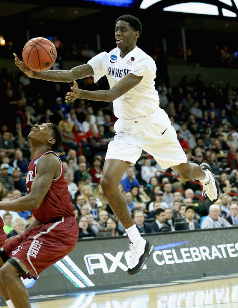 Dwayne Polee II wearing Nike Air Max Uptempo