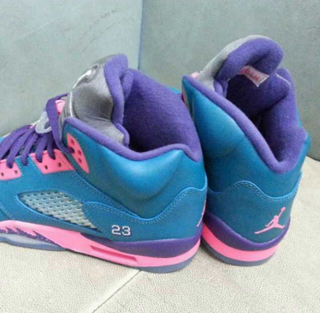 Blue pink clearance and purple jordans