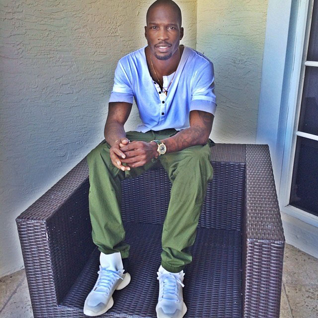 Chad Johnson wearing Rick Owens x adidas Running Shoe