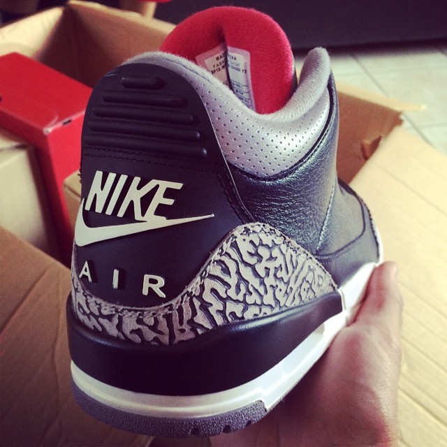 Black cement clearance 3 nike air