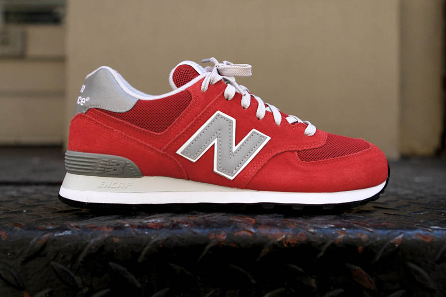 new balance 574 red and grey
