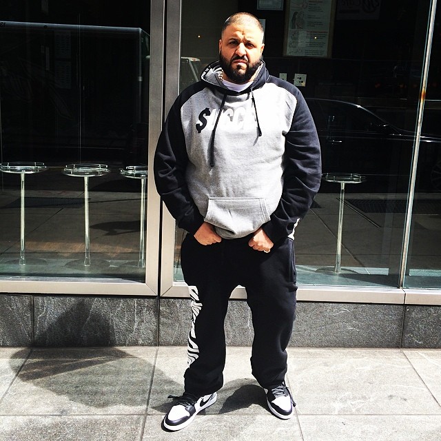 DJ Khaled wearing Air Jordan I 1 Barons