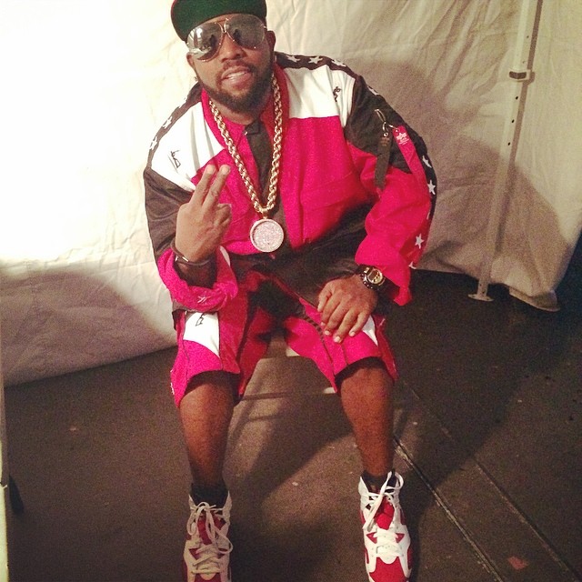 Big Boi wearing Air Jordan VI 6 Carmine