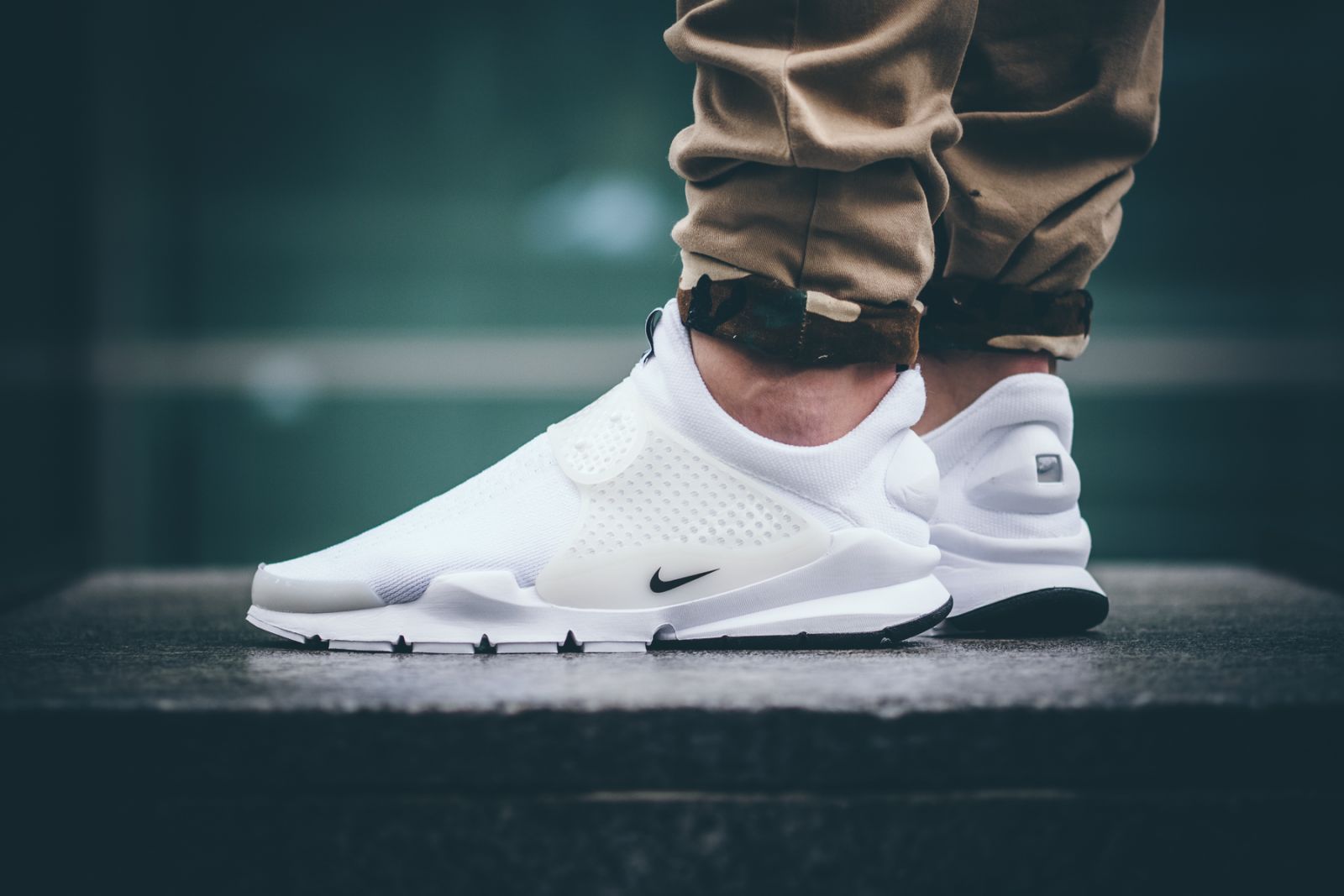 sock dart on feet