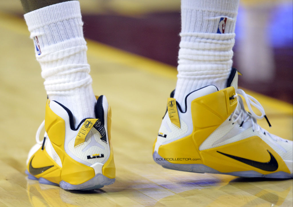 yellow lebron james shoes