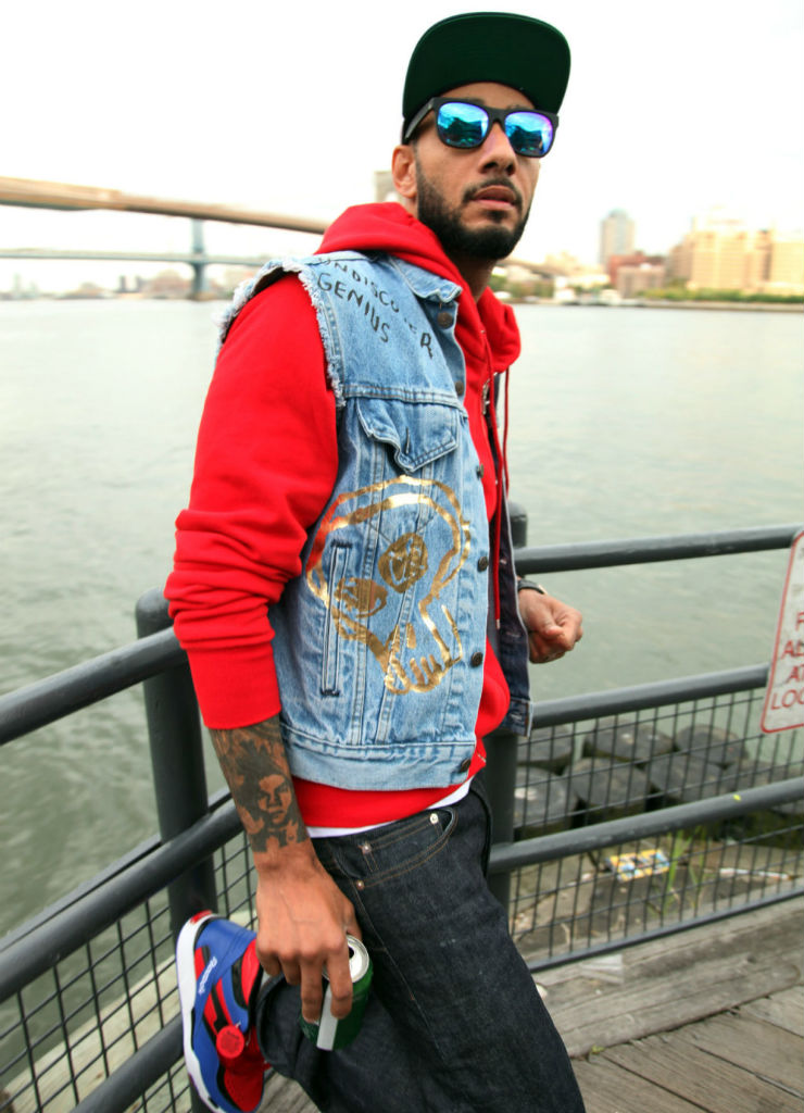 Swizz Beatz wearing Reebok Twilight Zone Pump Spider Man (7)