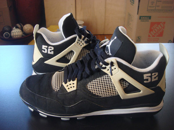 CC Sabathia Air Jordan IV 4 Black/White PE (2)