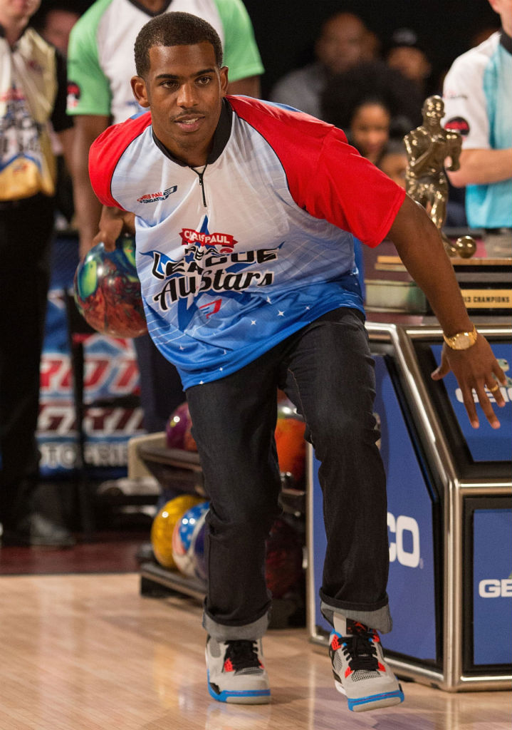 Chris Paul Wears Air Jordan IV 4 Grey Blue Red Pop Art (4)