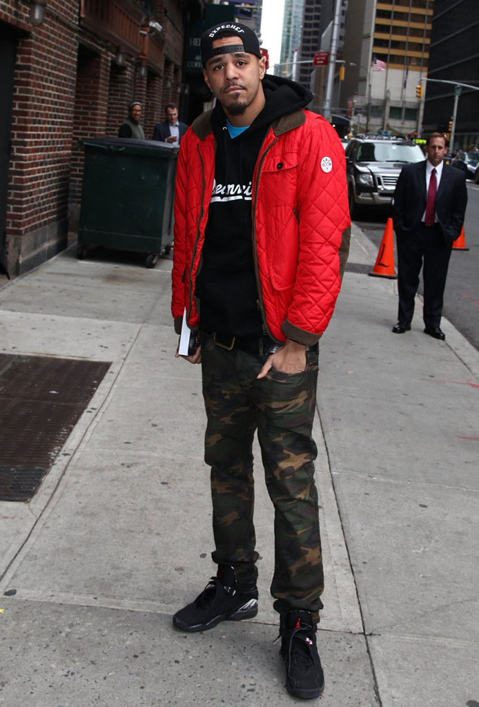 j cole wearing jordans