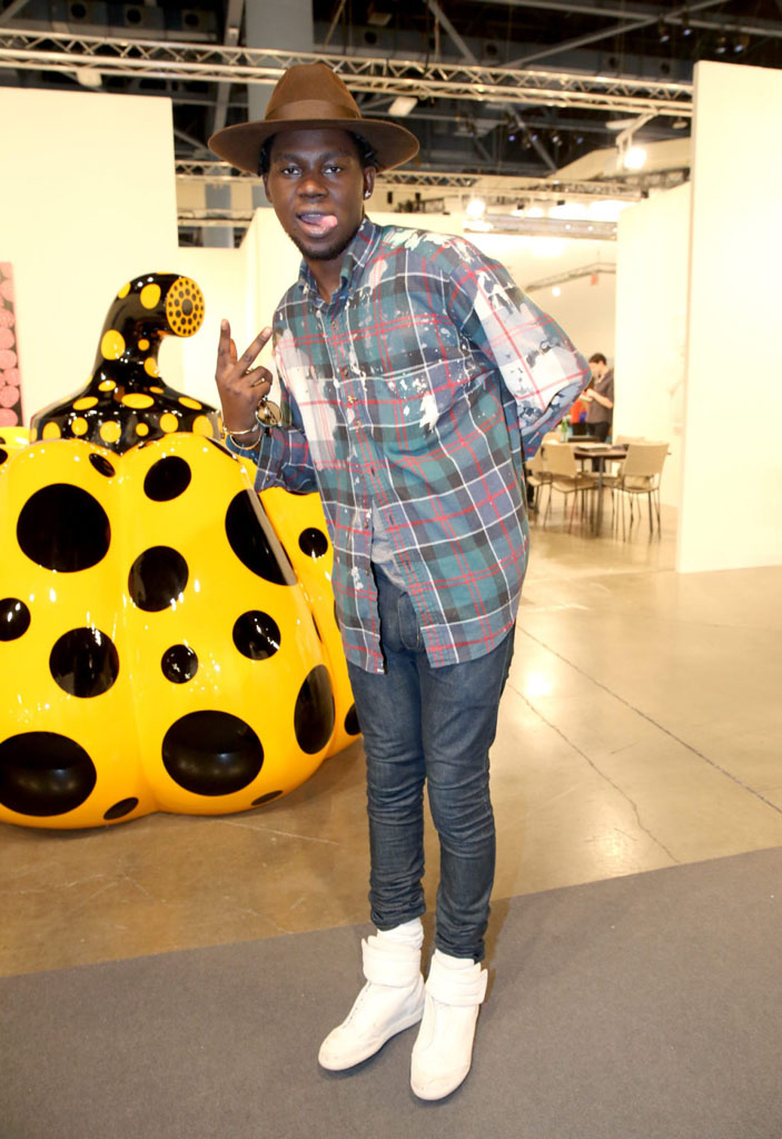 Theophilus London wearing Maison Martin Margiela High-Top