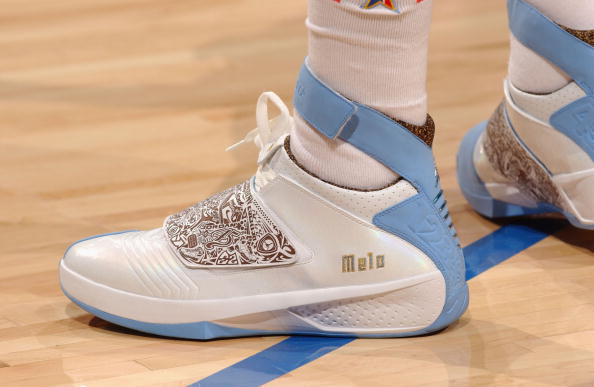 Carmelo Anthony wearing Air Jordan 20 Nuggets PE (2)