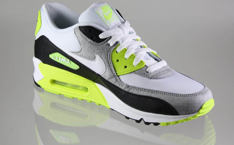 Nike Air Max 90 Black White Medium Grey Volt 325018-048 (5)