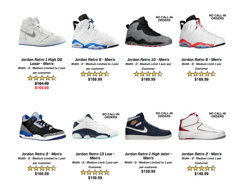 jordan shoes starting price