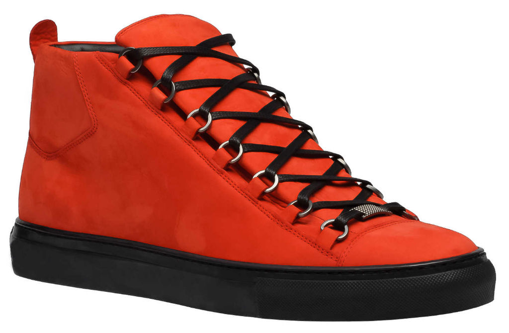 red and black balenciaga arena