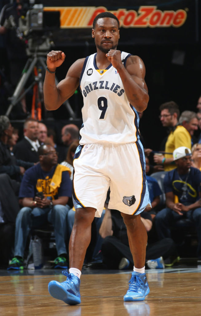 Tony Allen wearing adidas Rose 3.5 Triple Blue