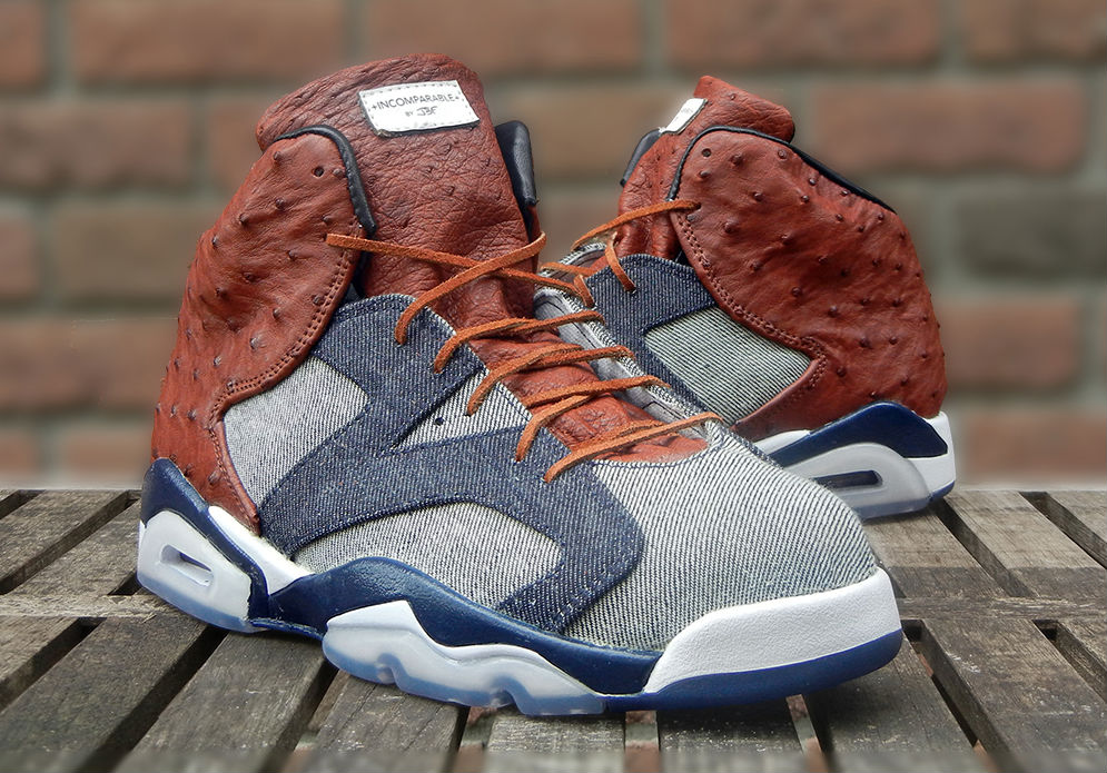 Air Jordan VI 6 Ostrich + Denim by JBF Customs (3)