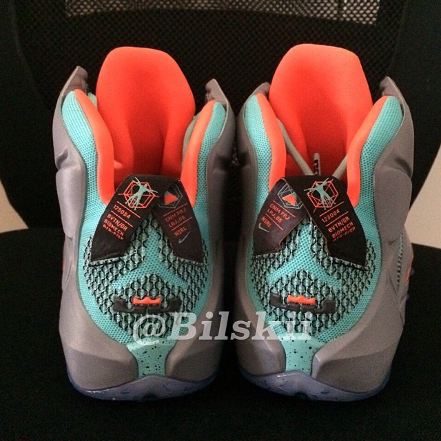 Nike LeBron XII 12 Teal/Grey-Orange Sample (3)