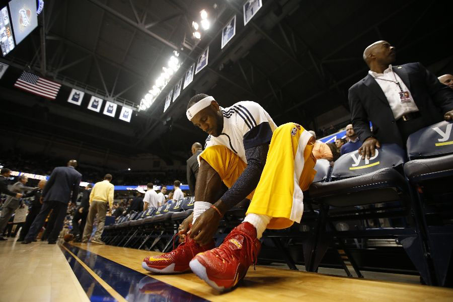 LeBron James wearing Nike LeBron XII 12 Cavs (5)