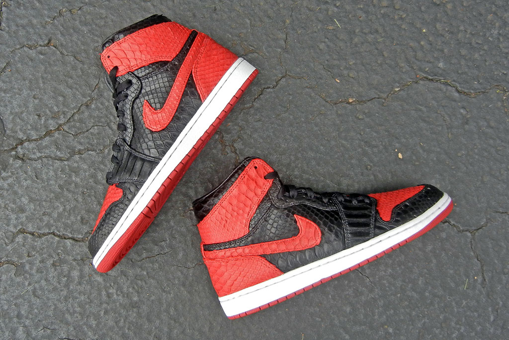 Air Jordan 1 'Bred' Python by JBF Customs (4)