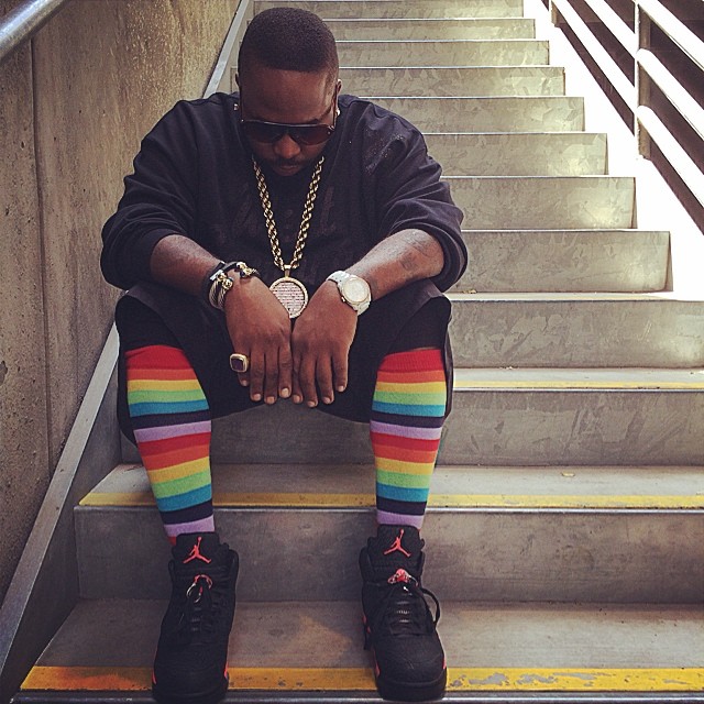 Big Boi wearing Air Jordan 3Lab5 Infrared