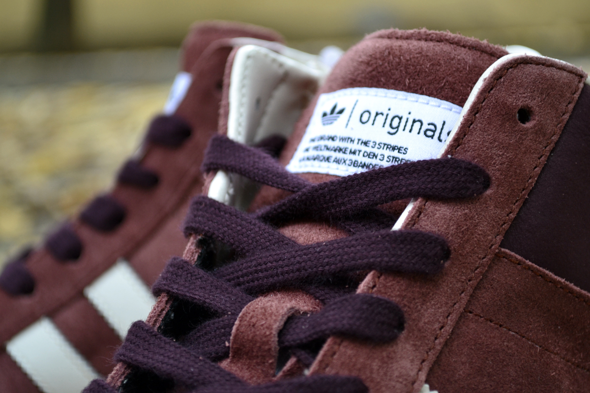 Burgundy high top shell toe clearance adidas