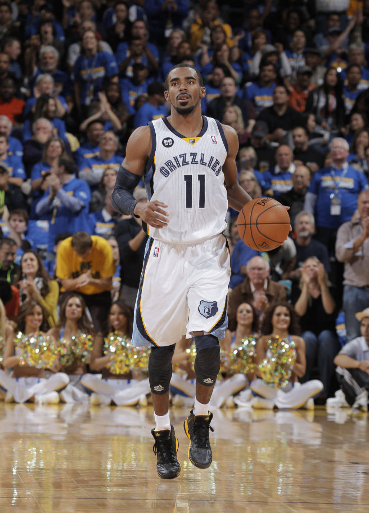 Mike Conley wearing adidas adizero Crazy Light 2 Black Yellow