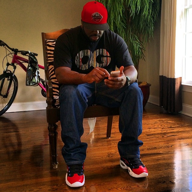 DJ Funk Flex wearing Reebok Question First Ballot