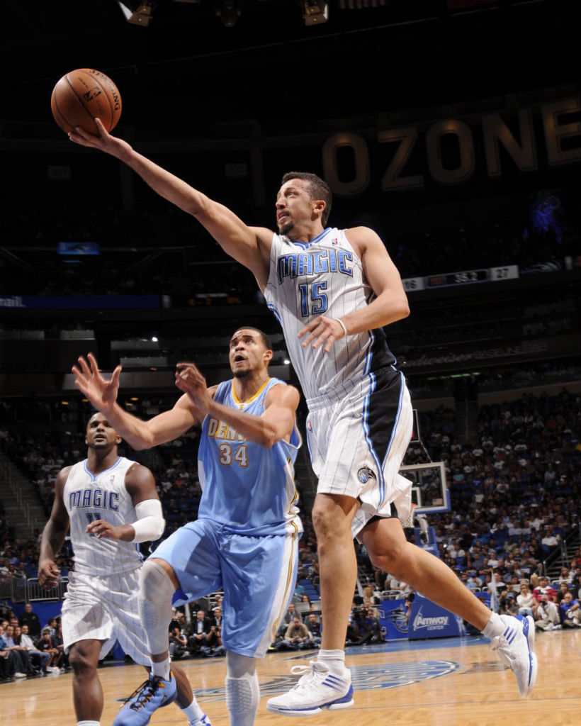 Hedo Turkoglu wearing adidas adizero Crazy Light Low White Blue