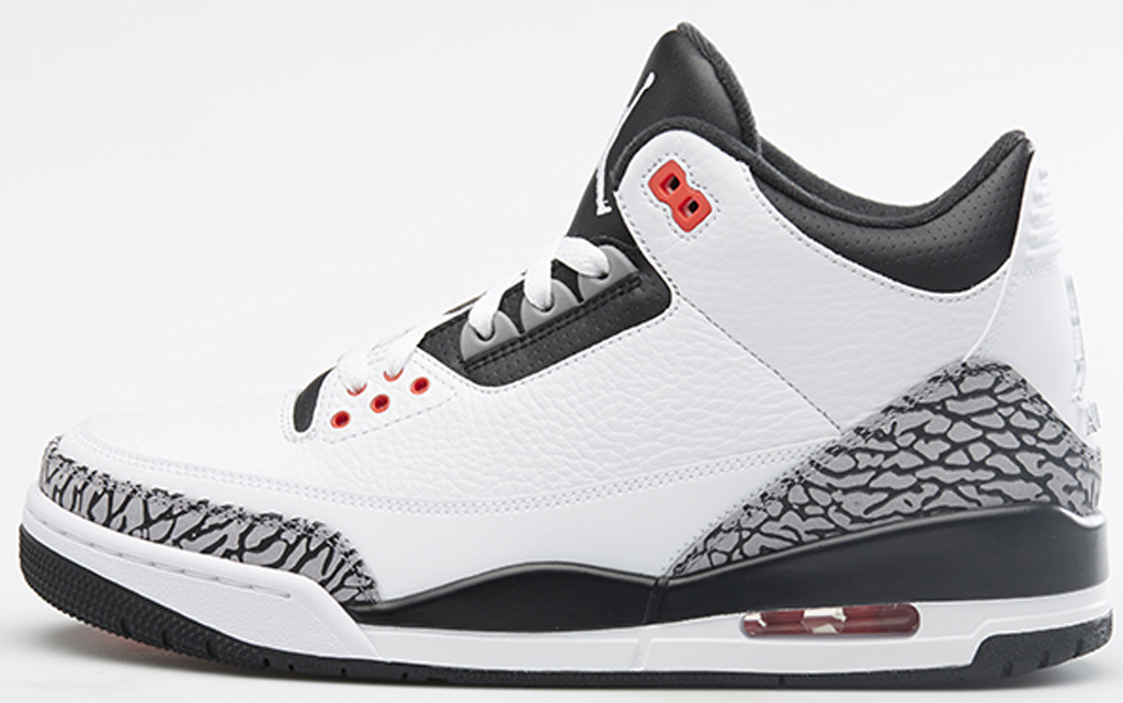 black and white jordan 3s