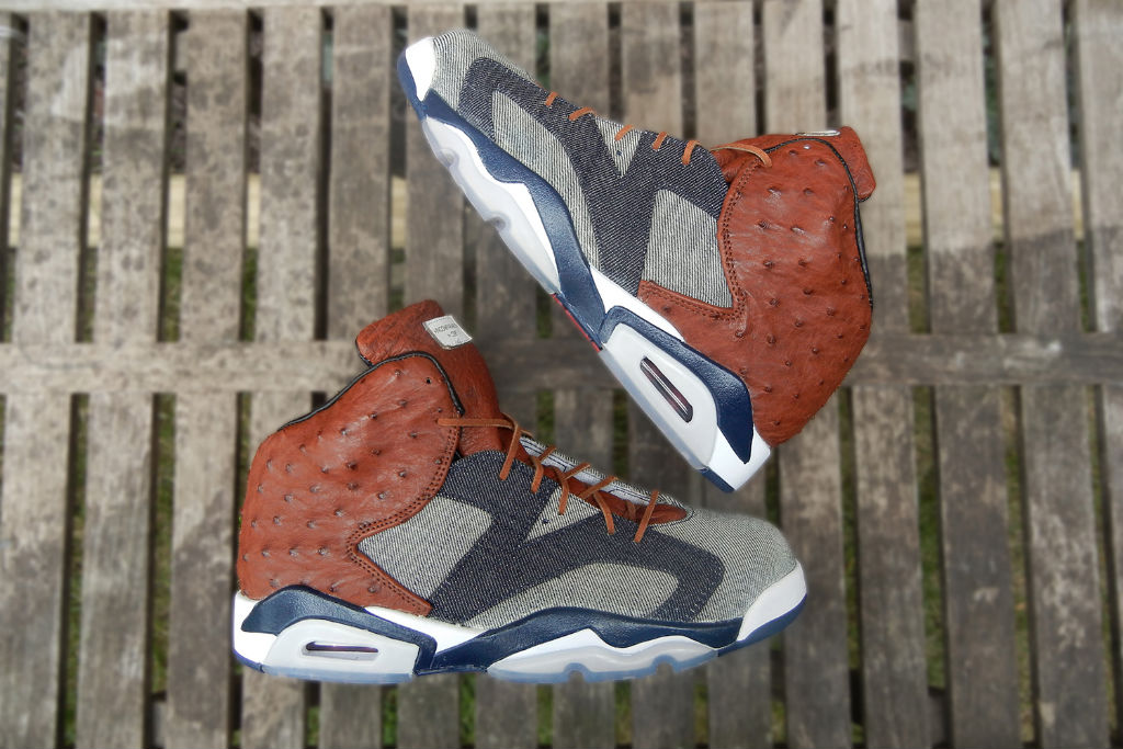 Air Jordan VI 6 Ostrich + Denim by JBF Customs (2)