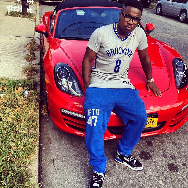 Troy Ave wearing Air Jordan III 3 Sport Blue