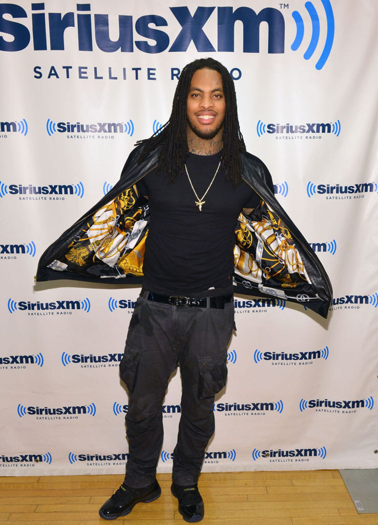 Waka Flocka Flame wearing Air Jordan 11 XI Retro Gamma Blue