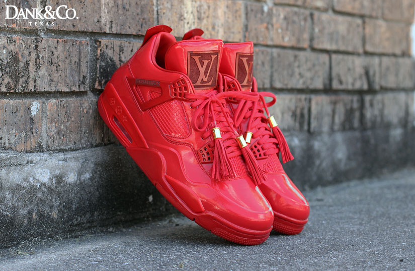 red louis vuitton jordans