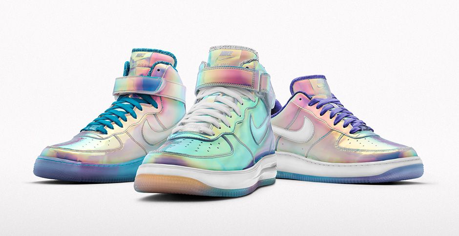 nike air force holographic