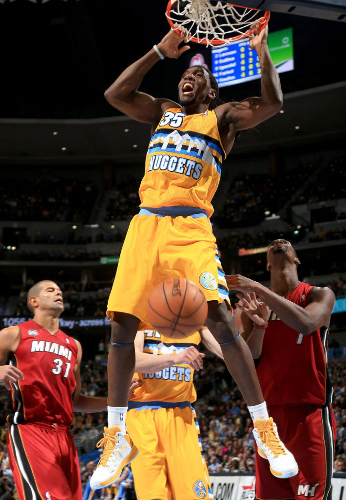 Kenneth Faried wearing adidas adizero Ghost 2