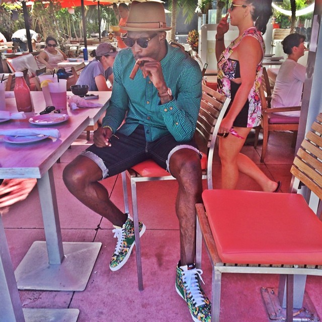 Chad Johnson wearing Nike Blazer Mid City Pack LA